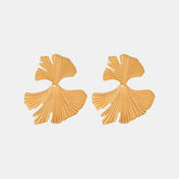Ginkgo Biloba Design Stud Earrings